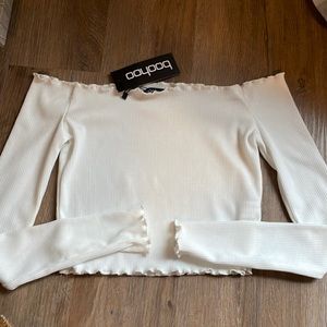 Off the shoulder crop top